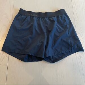 Wolaco Men’s Navy Blue Athletic Shorts Sporty - Medium